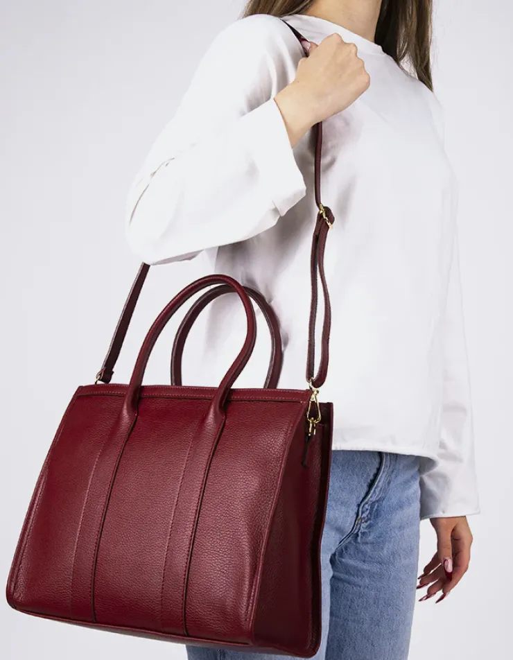 L'INTERVALLE Veena Burgundy Leather