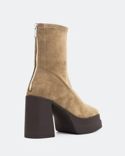 Women L'INTERVALLE Voltera Taupe Suede Stretch