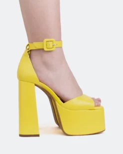 Women L'INTERVALLE Walton Yellow Leather/Cuir Jaune