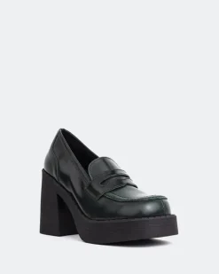 Women L'INTERVALLE Weezer Green Leather