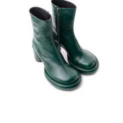 Women L'INTERVALLE Weston Dark Green Leather