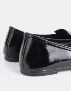 Women L'INTERVALLE Winkle Black Patent
