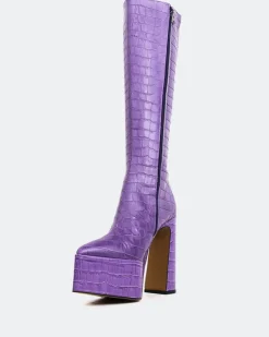 Women L'INTERVALLE Yaroslav Purple Croco