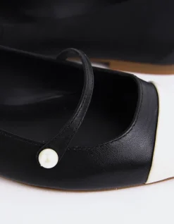 Women L'INTERVALLE Yarrow Off Wht.Black Leather