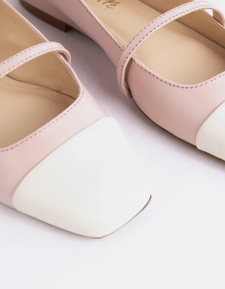 Women L'INTERVALLE Yarrow Off Wht.Pink Leather